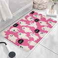 thumbnail image 3 of Pink Halloween Ghosts with Boo Flannel Non Slip Door Rugs,Washable Door Mats Indoor,Decorative Door Mats,Dirt-Resistant and Absorbent Doormat for Entrance,Bedroom,Kitchen,Bathroom,31.5x17in(80x43cm), 3 of 4