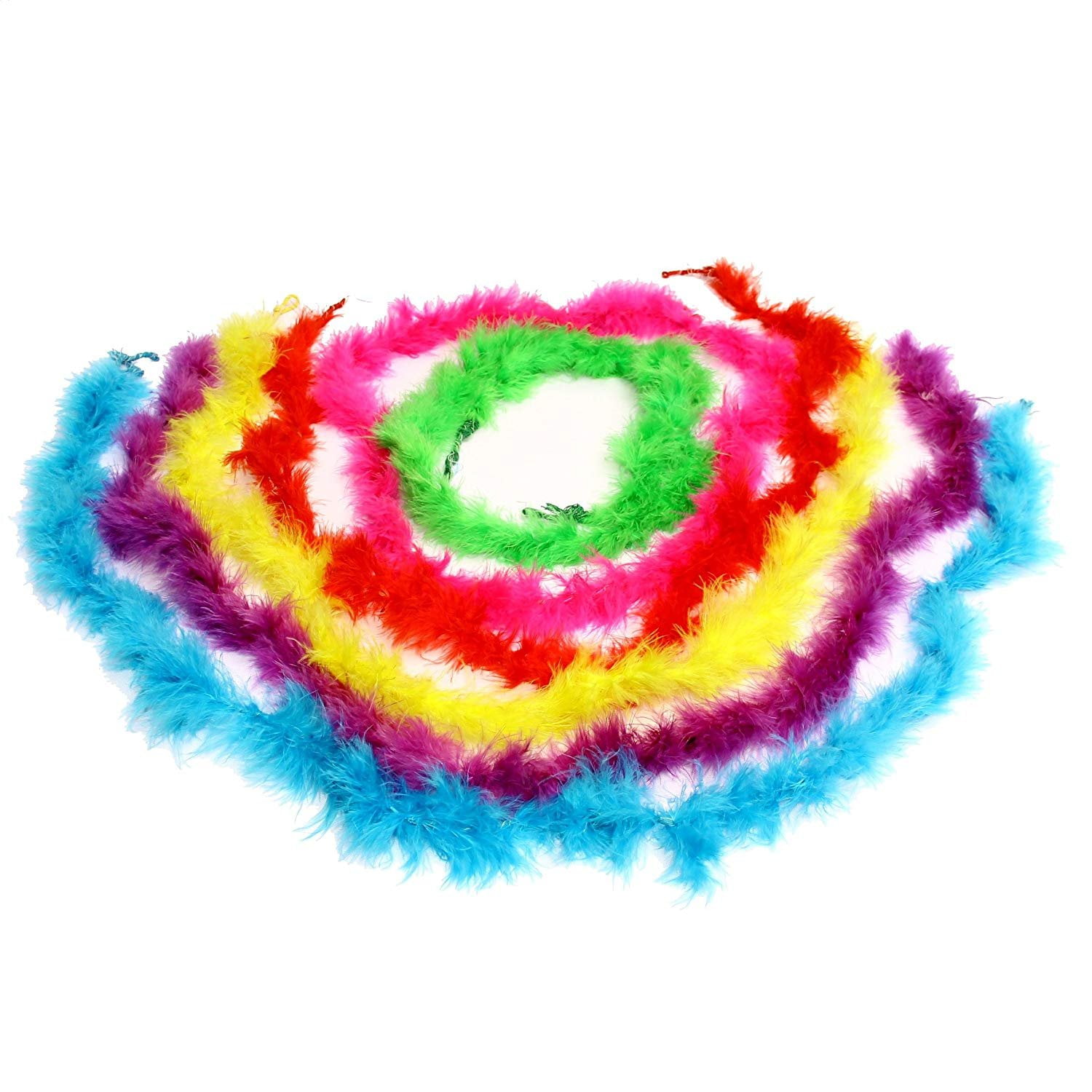 Colored Boas | Dazzling Toys Mini Marabou Feather Boas Costume Dress up Party 12 Pack