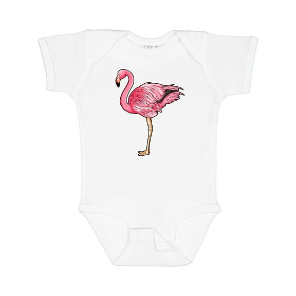 Inktastic Pink Flamingo Boys or Girls Baby Bodysuit