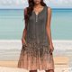 thumbnail image 1 of WILLBEST Vestido Corto Bohemio De Verano Para Mujer, Informal, Holgado, Con Cuello En V, Sin Mangas, Para Playa, Con Bolsillos, Para Cubrirse El Baño, 1 of 3