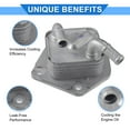 thumbnail image 3 of Kit de enfriador de aceite de motor compatible para Honda Civic HR-V tono plateado de aleación de aluminio con sello O-ring, 3 of 6