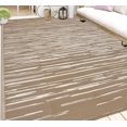 thumbnail image 2 of Findosom 9'x12' Waterproof Stripe Outdoor Rug, Foldable Reversible Plastic Straw Rug, Large Patio Rug for Outdoors, RV, Patio, Backyard, Deck, Picnic, Beach, Camping Brown, 2 of 6