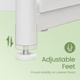 thumbnail image 5 of LEDREM Small End Table with 3-Tier Storage, Industrial Tall Nightstand for Living Room, Bedroom, Office, White, 5 of 7