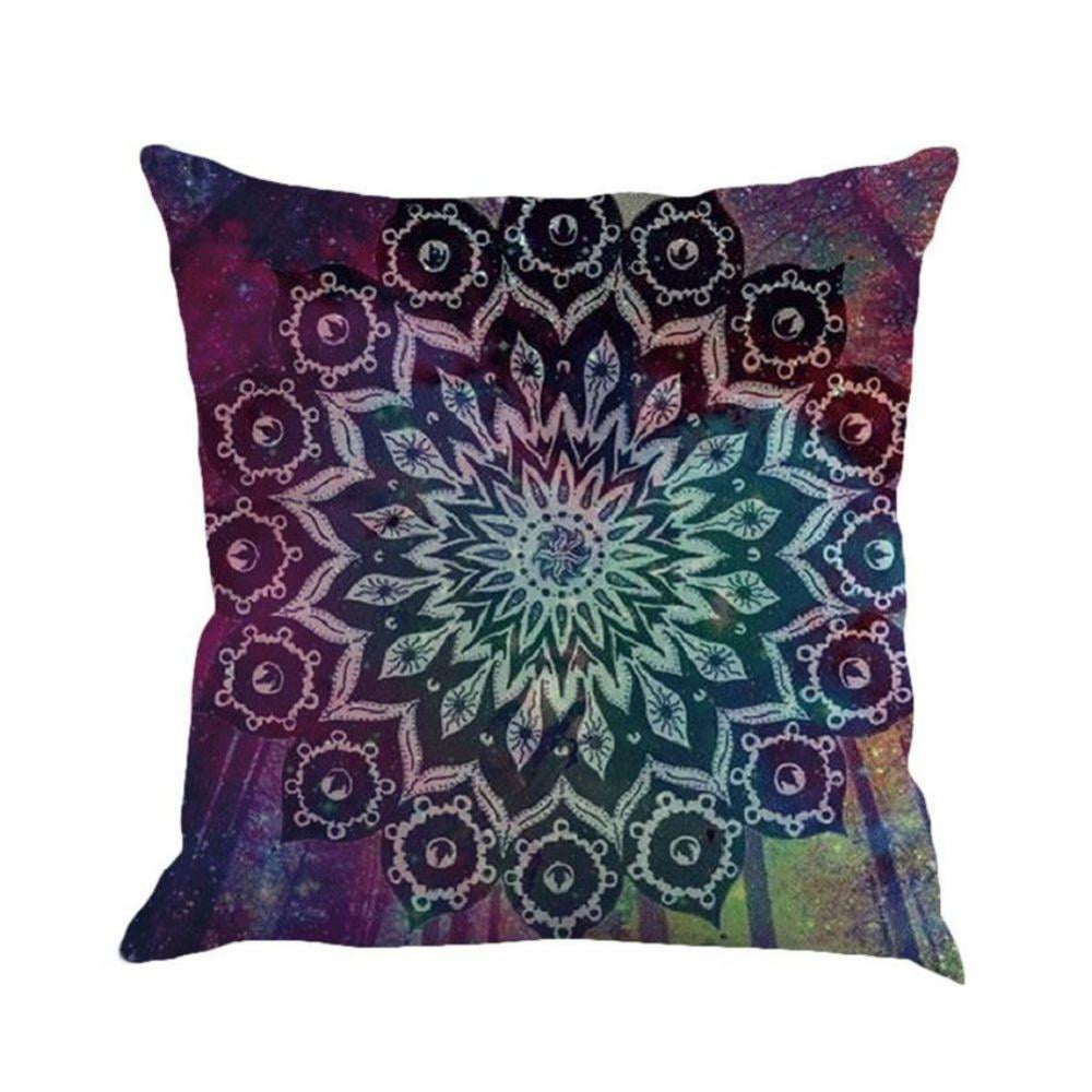 1 Pack Throw Pillow Bohemia Geometric Pattern Watercolor Cozy Square