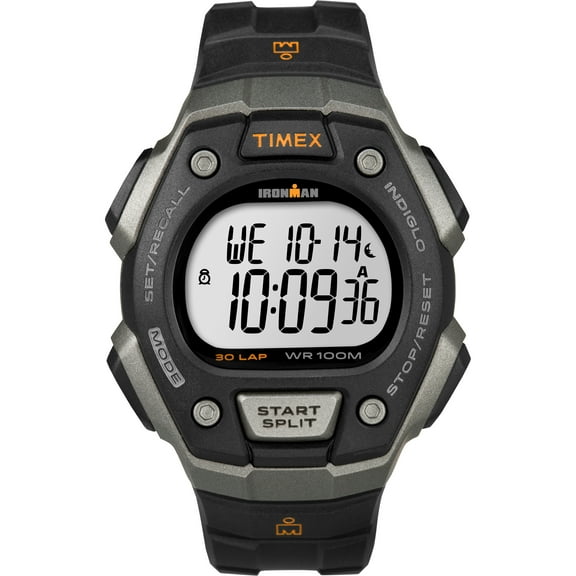 Timex Men's Ironman Classic 30 Full-Size Black/Silver Resin Strap Watch