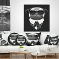 thumbnail image 4 of Designart Funny Dog with Black Glasses - Animal Throw Pillow - 18x18, 4 of 5