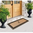 thumbnail image 5 of A1HC Natural Coir Flock Monogrammed Door Mat for Front Door, 24x57, Anti-Shed Treated Durable Doormat Outdoor Entrance, Heavy Duty, Thin Profile, Easy to Clean, Long Lasting, Front Door Entry Doormat, 5 of 6