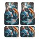 thumbnail image 1 of Balery Cute Koi Fish Serenity Juego de 4 Alfombrillas para Auto, Revestimientos de Caucho Resistente, Diseño Antideslizante, 1 of 7