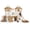 Brown, variant on XJD 9-in-1 Jungle Toddler Slide with Climber, Indoor Outdoor Kids Slide with Basketball Hoop, Telescope and Climbing Wall, Indoor Slide Playset for Toddlers 1+