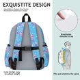 thumbnail image 5 of Butterfly and Floral Pink Pattern Cute School Backpack with Padded Back and Adjustable Shoulder Straps 13.4"x11"x4.7", 5 of 5
