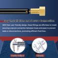 thumbnail image 5 of Uxcell Pack of 5 Brass Hose Barb Fittings 3/8" Hose Barb to 1/2" NPT Female Fittings, 5 of 7