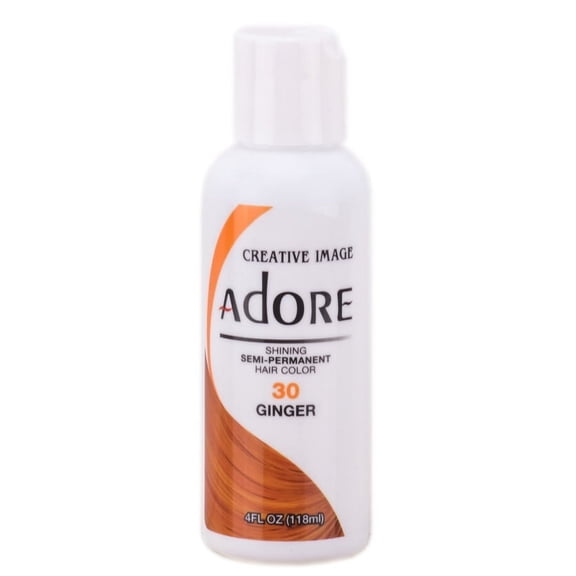 30 Ginger , Adore Shining Semi Permanent Hair Color , Hair Scalp Head - Pack of 1 w/ SLEEKSHOP Teasing Comb