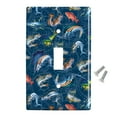 thumbnail image 2 of Salt Water Game Fish Fishing Ocean Compass Plastic Wall Decor Toggle Light Switch Plate Cover, 2 of 4