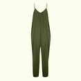 thumbnail image 5 of 2-3 Years Girls Jumpsuits Kids Sleeveless Spaghetti Straps Romper Long Pants with Pockets Army Green, 5 of 5