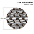 thumbnail image 2 of Lsque Haloween Pumpkins Pattern 4" Drink Coasters Set of 4, PVC Leather Absorbent Coasters, Table Coaster Set Decorative Coffee Cup Coasters Housewarming Gift -Round Shape, 2 of 6