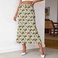 thumbnail image 2 of Midi Skirts for Women Boho Column Polka Dot Soft & Breathable Boho Long Skirt Trendy Floral a Line Beach Skirt Vacation Outfit, 2 of 5