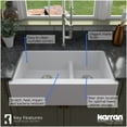 thumbnail image 2 of Karran Usa Qa-760 Quartz Qa 34" Farmhouse Double Basin Quartz Composite Kitchen Sink -, 2 of 7