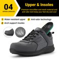 thumbnail image 4 of FitVille Wide Mens Steel Toe Safety Shoes Slip Resistant Composite Toe Work Shoes for Men, Gray, 10 Wide, 4 of 5