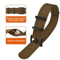 thumbnail image 3 of ANNEFIT Nylon Watch Band 19mm, One-Piece Waterproof Military Watch Straps with Heavy Black Buckle (Brown), 3 of 4