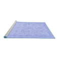 thumbnail image 2 of Ahgly Company Machine Washable Indoor Round Abstract Blue Modern Area Rugs, 7' Round, 2 of 4