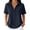 BO43_Dark Blue, variant on Dwellite Women Polo Shirts Short Sleeve Button Down Collared Golf Tee Business Casual Summer Work Tops Athletic Tennis Shirts Dark Blue 2XL