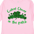 thumbnail image 4 of Inktastic St. Patrick's Day Cutest Clover in the Patch in Plaid Boys or Girls Long Sleeve Toddler T-Shirt, 4 of 5