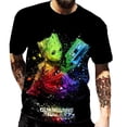 thumbnail image 2 of Disney Marvel Musik DJ Groot Hip Hop camiseta Männer 3D gedruckt übergroße camiseta Kinder Harajuku Stil Sommer Kurzarm camisetas xuanjing unisex, 2 of 2