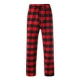 thumbnail image 6 of Men's Plaid Pajama Pants Unisex Warm Lounge Sleepwear Straight Wide Leg Trousers Elastic Waist Drawstring Pants Buffalo Plaid PJ Soft, 6 of 7