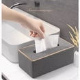thumbnail image 3 of Tissue Box Cover,Tissue Box holder covers,Leather Rectangular Toilet Paper Holder Facial Tissue Box Tissue Case Tissue Holder for Bedroom Bathroom Car Linen Grey, 3 of 6