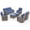 Gray/Blue, variant on Jentlehouse 8-Piece Outdoor Patio Furniture Set with 4 Swivel Rocking Chairs,Wicker Rattan Sofa Set Outdoor Sectional Conversation Set with ottomans for Garden Lawn Balcony