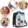 thumbnail image 5 of Honeii Circular Lighthouse Print Insulated Lunch Bag, Reusable Lunch Box for Adult, Leakproof Cooler Bag for Work Office Travel Picnic, 5 of 7