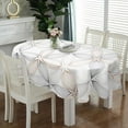 thumbnail image 3 of Oval Tablecloth 60 x 84 Inch, Modern Geometric Tablecloth for Oval Table, Fabric Wrinkle Free Washable Waterproof Tablecloth Oval Table Cloth for Dining Room Table, 3 of 6
