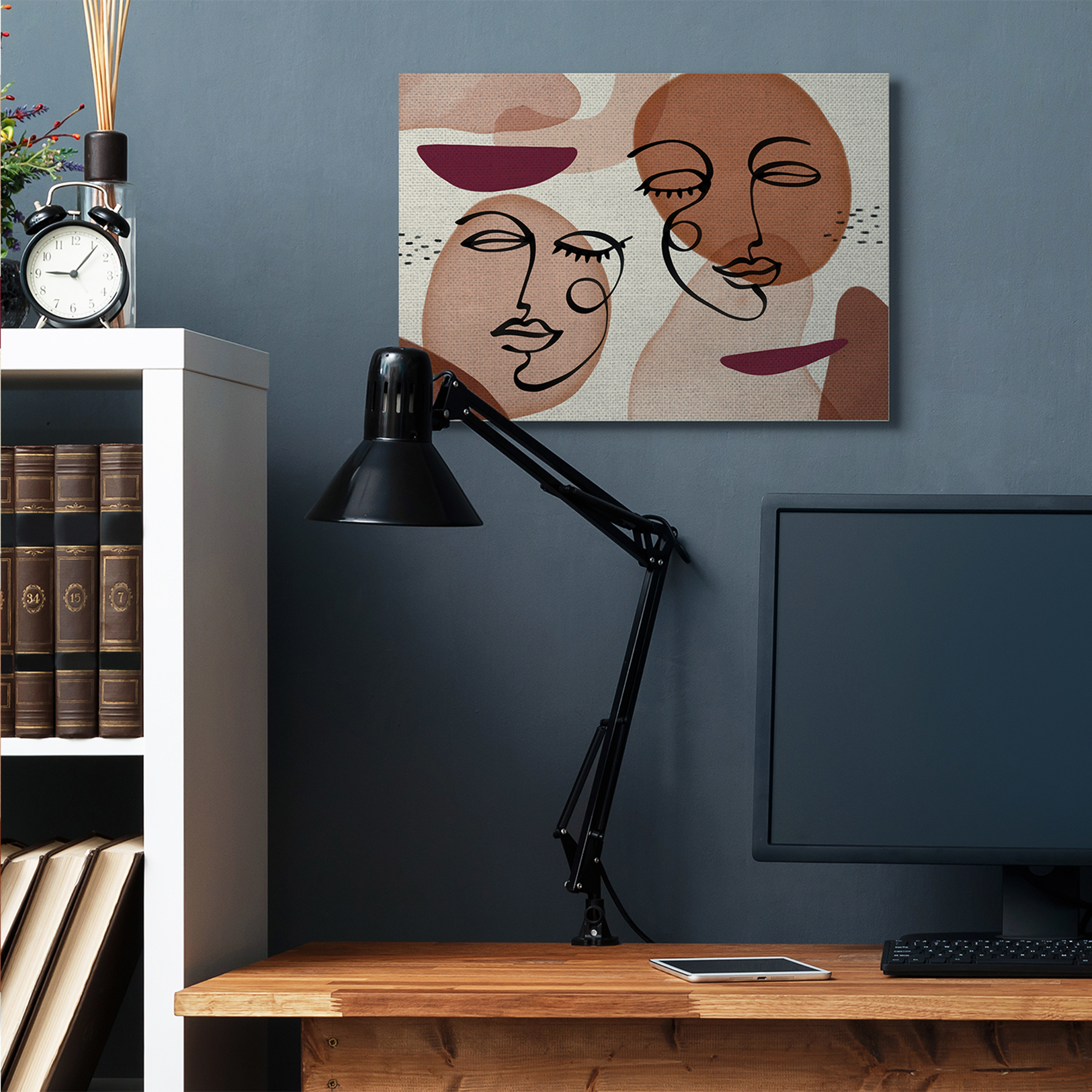 Stupell Industries Abstract Facial Features Warm Circular Shapes Canvas Wall Art by Ziwei Li