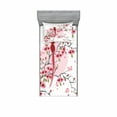 thumbnail image 1 of Japanese Bedding Set with Sheet & Covers, Mythical Long Lived Phoenix Bird on Floral Sakura Branch Looking Back Artwork, Printed Bedroom Decor 2 Shams, 4 Sizes, Pink, by Ambesonne, 1 of 3