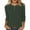 Green, variant on Olyvenn Sweaters for Women 3/4 Sleeve Tops Dressy Round Neck Sweatshirt Loose Casual Blouses Ribbed Tunic Shirts Beige S