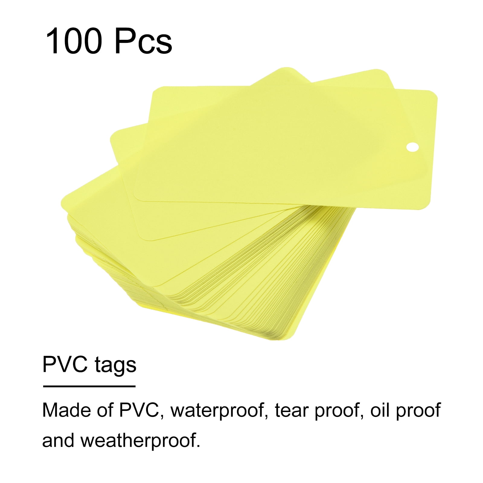 Étiquettes D'identification Pour Vannes – 1,95 X 3,51 Pouces, Jaunes – Lot De 100 Par Uxcell