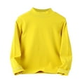thumbnail image 1 of MIASHUI Hauts pour Enfants Garçons Filles Doux et Chauds Unisexes Col Rond Manches Longues, Jaune, 9-10 Ans, 1 of 4