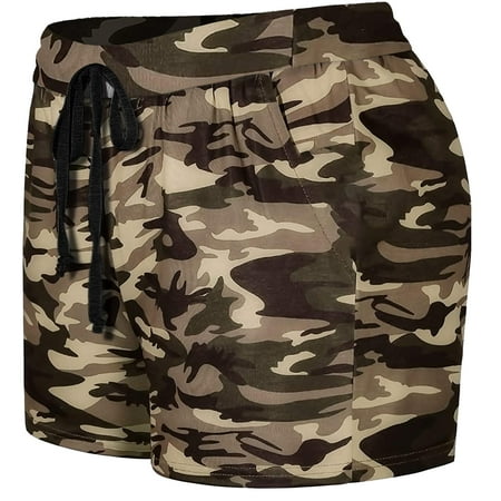 

NARABB Womens Elastic Waist Soft Lounge Shorts Pockets Casual Pajama Shorts