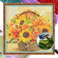 thumbnail image 1 of Kit Punto Cruz Girasol Impreso Con Cuentas Bordado Del 40x40cm, 1 of 9