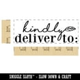 thumbnail image 2 of Kindly Deliver To Leaf Detail Letter Mail Self-Inking Rubber Stamp Ink Stamper for Business Office - Fuchsia Ink - Large 2-2/4 Inch, 2 of 7