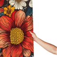 thumbnail image 3 of Shower Curtain, Colorful Vintage Floral Pattern Waterproof Fabric Plastic Shower Curtain, Drying Fast Bathroom Curtain with 9 Buttonholes, Ruffle Shower Curtain 60x72in, 3 of 8