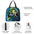 thumbnail image 4 of Easygdp Largemouth Bass Fish Bolsa Térmica Premium - Tela Oxford Impermeable, Gran Capacidad, Bolsillo Frontal, Unisex para Trabajo, Escuela, Actividades al Aire Libre y Picnics, 4 of 8