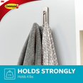 thumbnail image 3 of Command Large Double Bathroom Wall Hook, Damage Free Hanging Bath Hook with Adhesive Strip, Double Hook for Hanging Bath Towels, 1 Satin Nickel Colored Wall Hook and 1 Water-Resistant Command Strip, 3 of 3