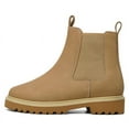 thumbnail image 2 of CMR CHAMARIPA Elevator Boots For Women - Apricot Nubuck Chelsea Boots 7CM / 2.76 Inches, 2 of 9