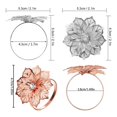 thumbnail image 3 of 6Pieces Delicate Napkin Rings Feature Hollow Flower Designs Perfect for Weddings Parties and Holiday Gatherings, 3 of 4