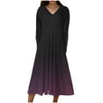 thumbnail image 2 of SDNall Long Sleeve Short Dress, Womens Short Sleeved V-Neck Fashion Print High Waist Mid-Calf V-Neck Dress, 2 of 5