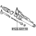 thumbnail image 2 of Febest STEERING TIE ROD # 0122-GX110 OEM 45503-29785, 2 of 2