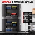 thumbnail image 3 of DNA Motoring 71" Black Lockable Metal Storage Cabinets w/ Drawers & 2 Adjustable Shelves, 3 of 7
