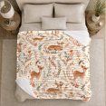 thumbnail image 5 of Whimsical Deer Autumn Forest Scene, Peaceful Woodland Scene, Warm Flannel Blanket for Cabin and Lodge with Detailed Artwork, Wildlife Lovers Thanksgiving Gift, Rustic Home Decor, 5 of 9