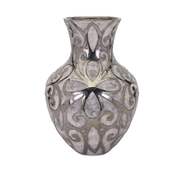 IMAX Corporation Rowena Large Earthenware Vase in Silver